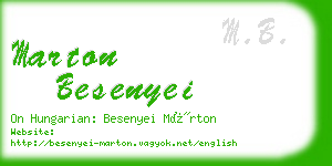 marton besenyei business card